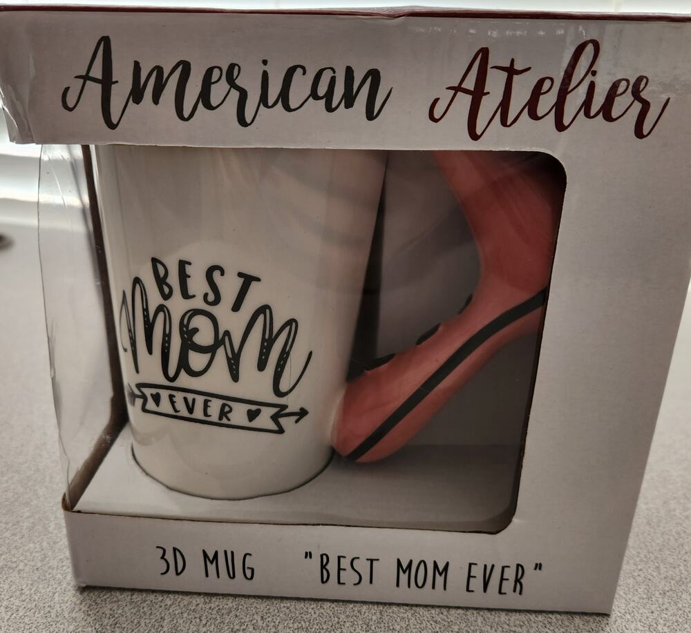 American Atelier Best Mom Ever Hair 3D Hair Dryer Handle Coffee Mug New In Box